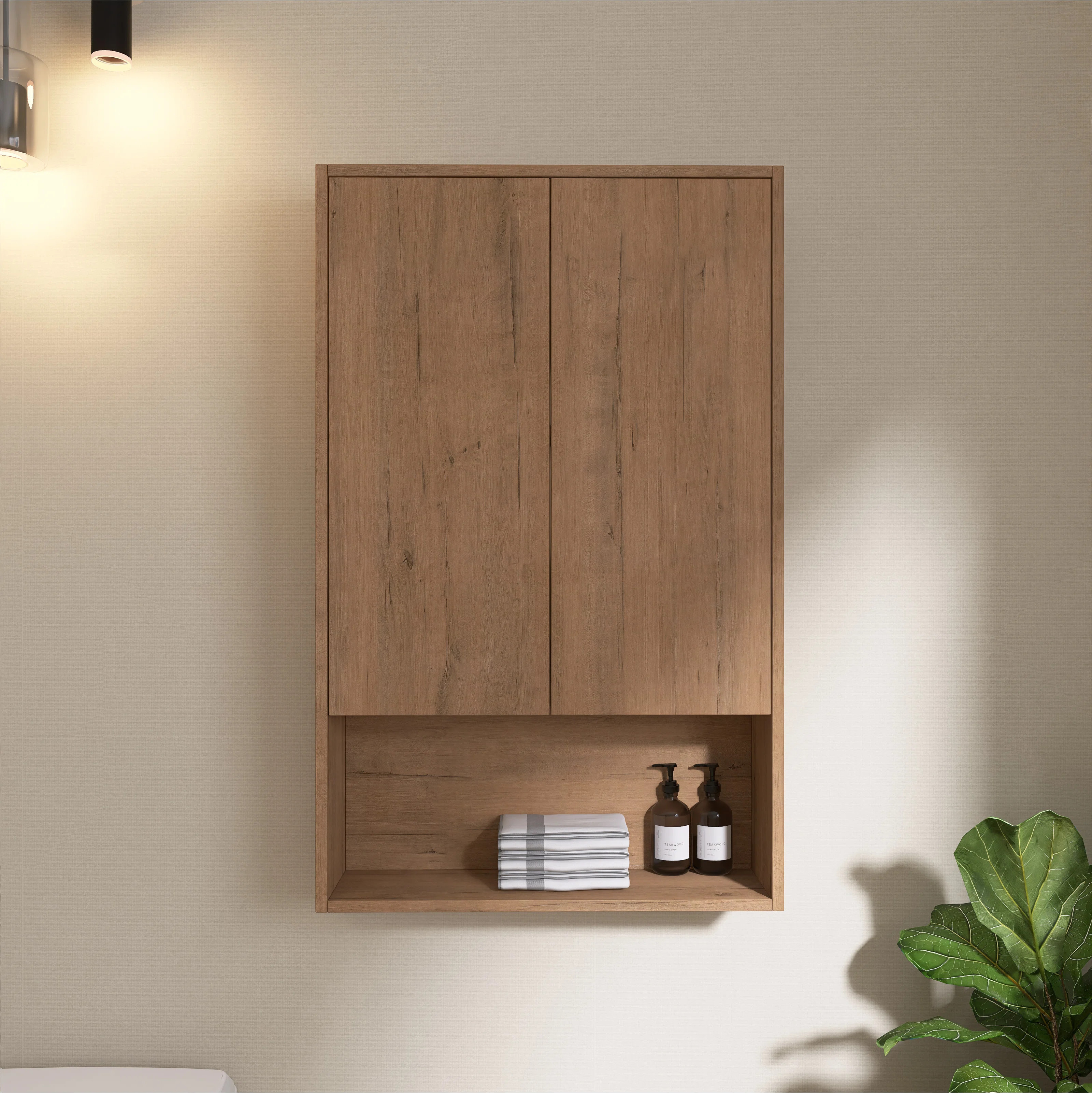 24" Wall-Mounted Bathroom Cabinet With 2 Soft-Close Doors,Adjustable Shelf | Wayfair North America