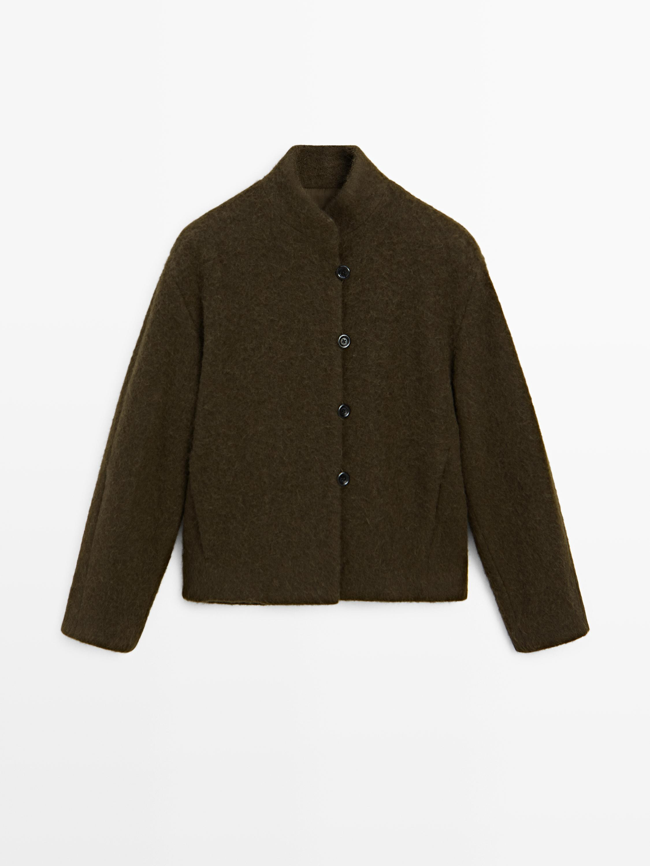 Kurze Jacke aus Alpakawollmischgewebe | Massimo Dutti DE