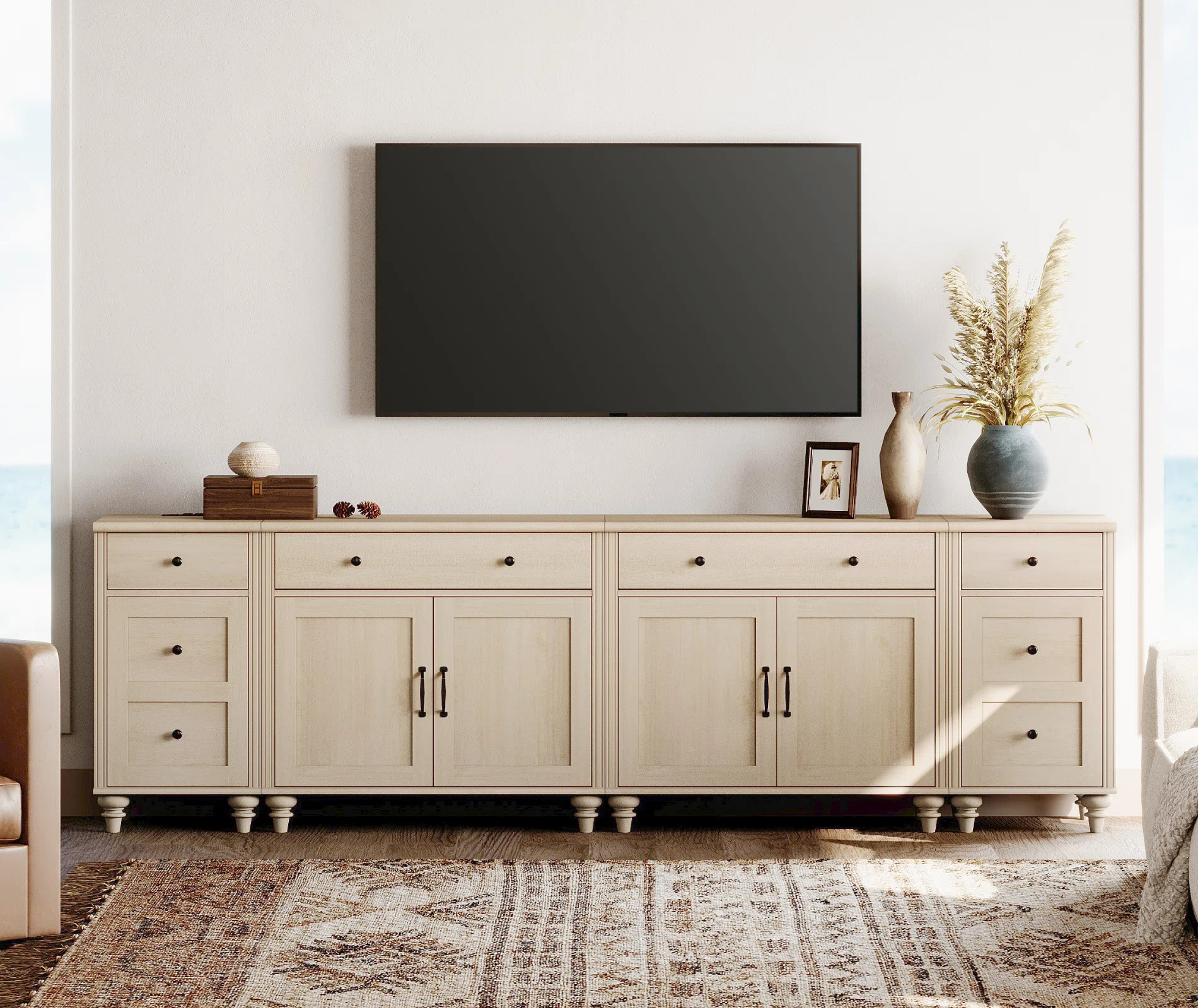 Scarlett Tv Stand For Tv, 4-In-1 Tv Console Table For 85 Inch Tv, Entertainment Center With Charg... | Wayfair North America