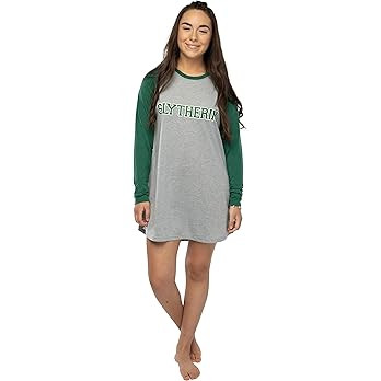 Juniors Harry Potter Hogwarts Houses Pajama Nightgown Raglan Sleep Shirt | Amazon (US)
