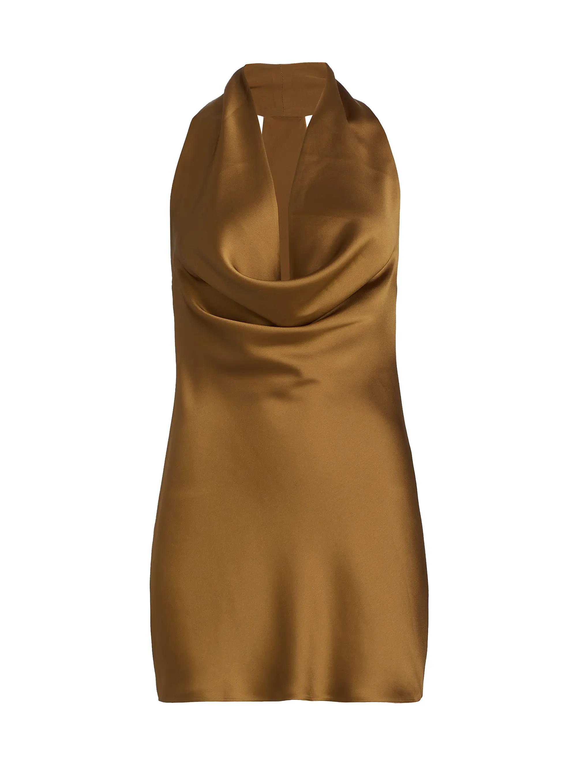 Satin Cowlneck Minidress | Saks Fifth Avenue