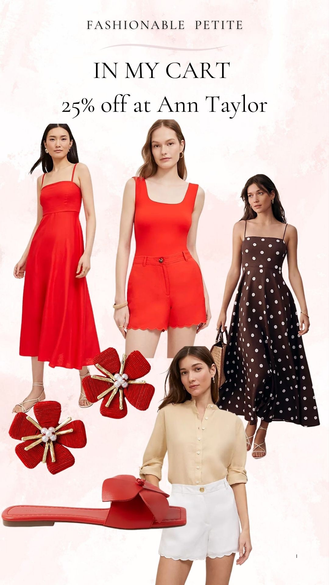 Summer outfits in my cart! I love a bright red aesthetic for summer. Lots of petite dresses and shorts!

Summer outfit Ann Taylor summer dress red dress scalloped shorts petite outfit 

#LTKPetite #LTKSaleAlert