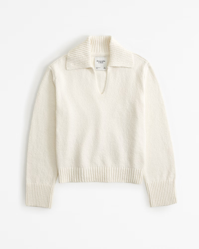 Textural Notch-Neck Sweater | Abercrombie & Fitch (US)