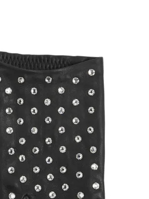 Agnelle Irene strass-embellished Fingerless Gloves | Black | FARFETCH | Farfetch Global