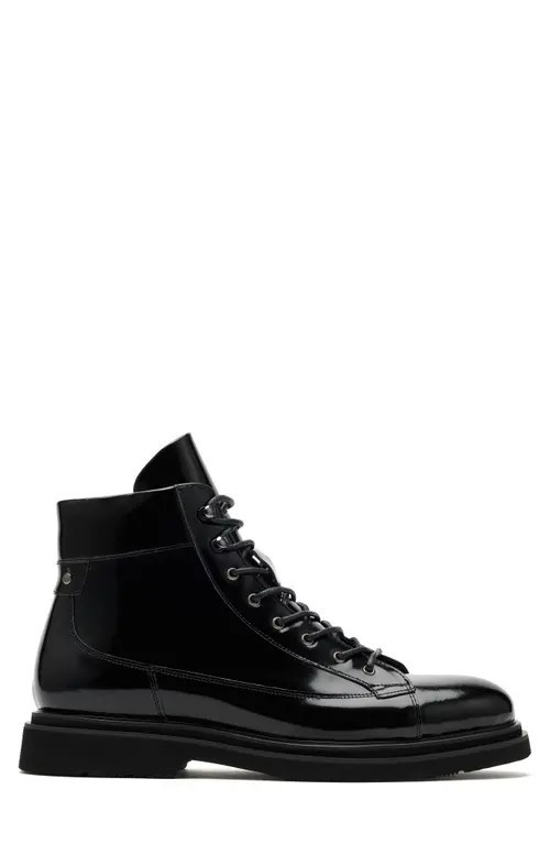 MARC NOLAN Aiden Water Repellent Patent Leather Boot in Black Patent at Nordstrom, Size 11 | Nordstrom