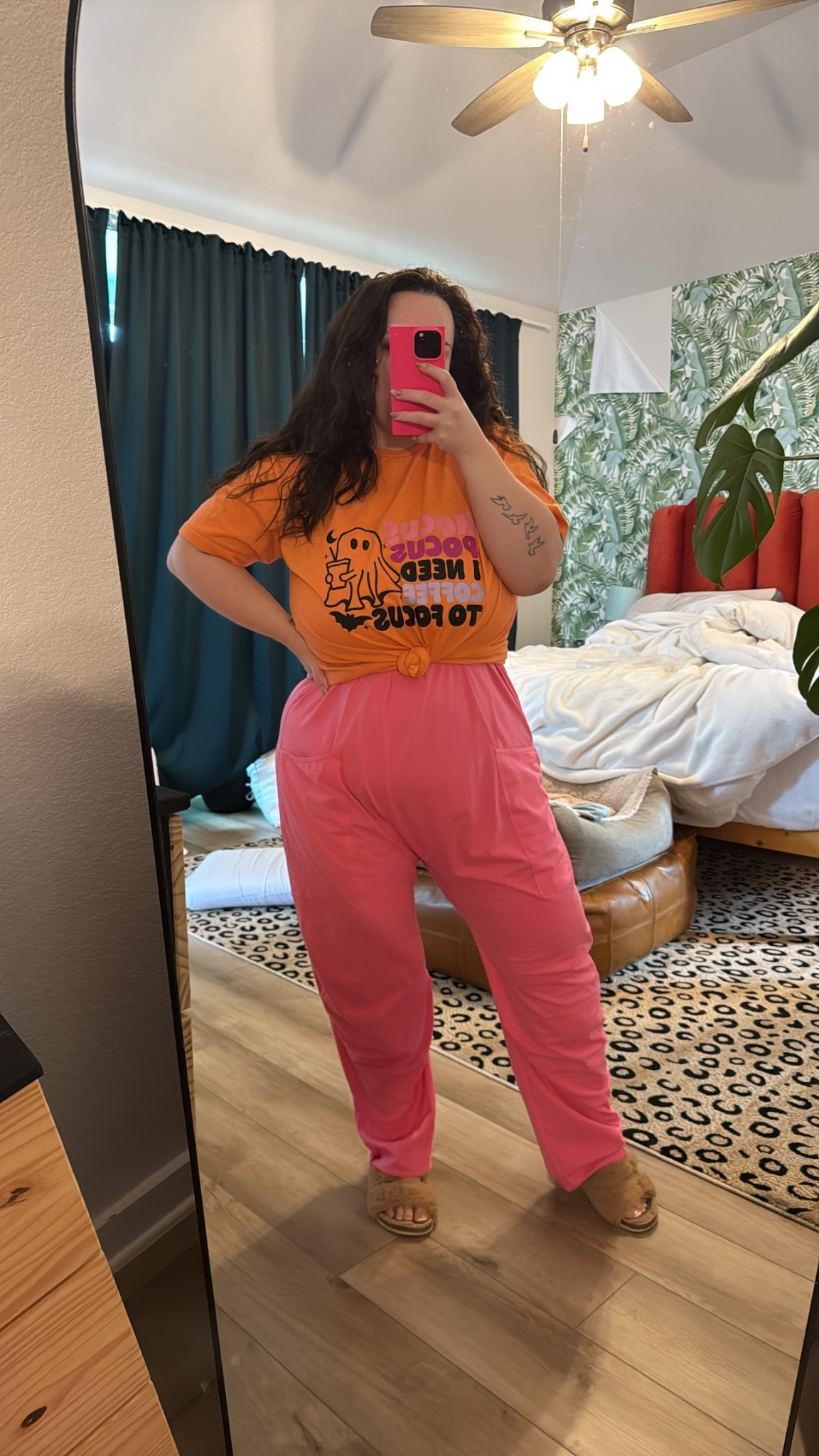 SAHM fit of the day! Team pink Halloween! I made the shirt so I can’t link it, but the jumpsuit & slippers are below! Jumpsuit is XXL 💕🎃

#LTKMidsize #LTKPlusSize #LTKHalloween