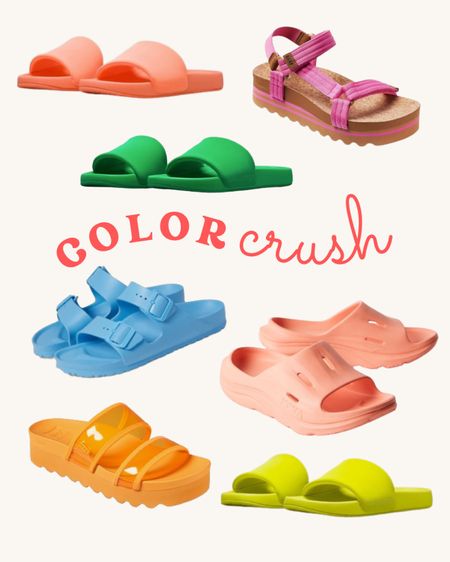 Color crush slides and sandals!

#LTKSaleAlert #LTKActive #LTKFindsUnder50