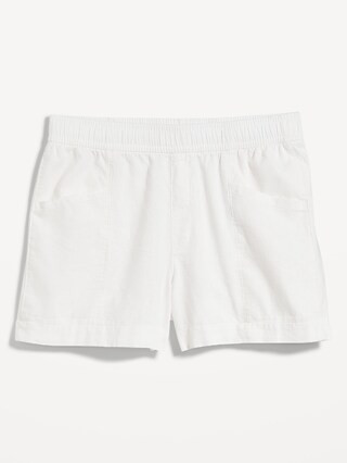 High-Waisted Linen-Blend Shorts for Women -- 3.5-inch inseam | Old Navy (US)