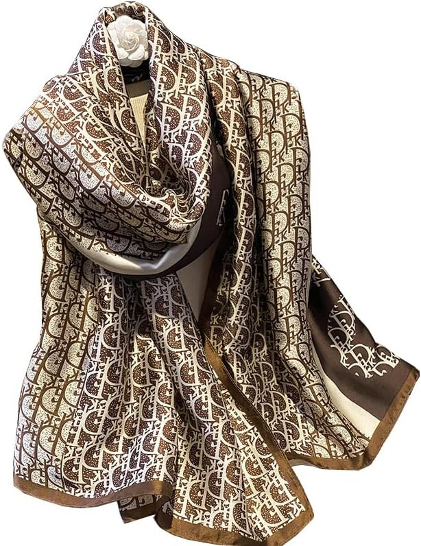 FairyCity Womens oversized Luxury Silk Scarf Long Satin Scarf Lightweight Fashion Shawl Wrap | Amazon (US)