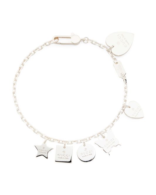 Made In Italy Sterling Silver Trademark Charm Bracelet | TJ Maxx