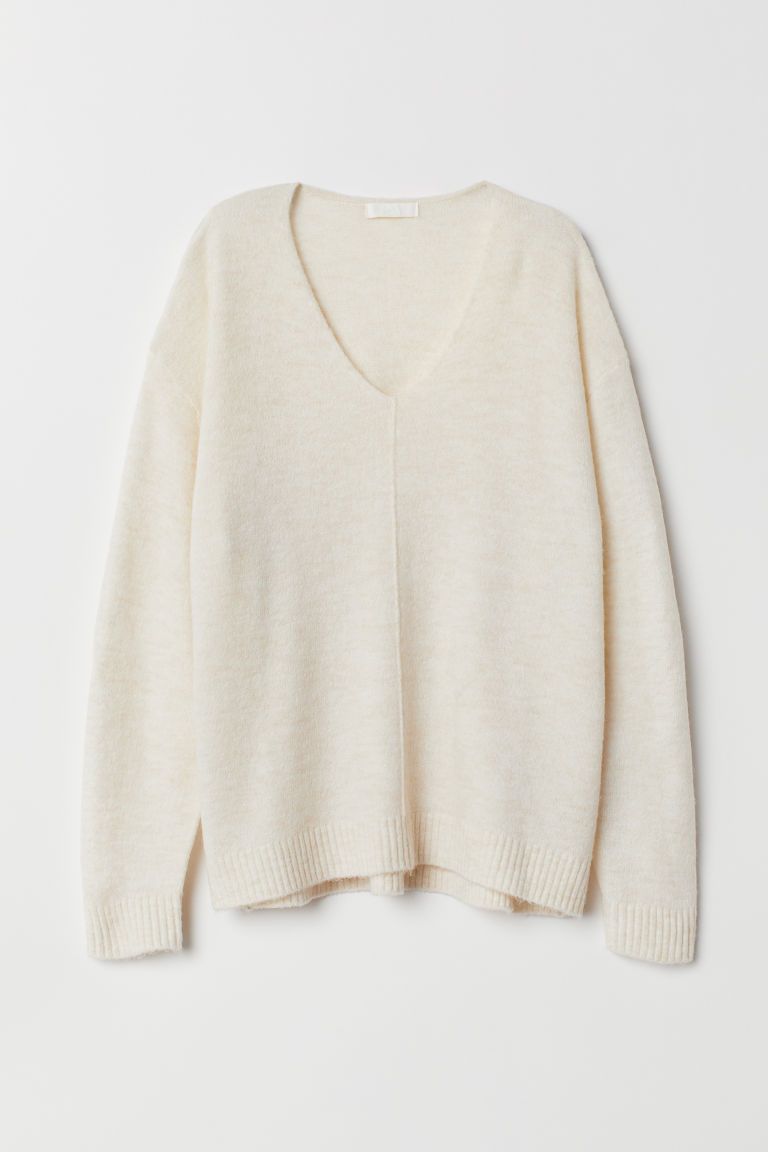 Fine-knit Sweater - Natural white - Ladies | H&M US | H&M (US + CA)