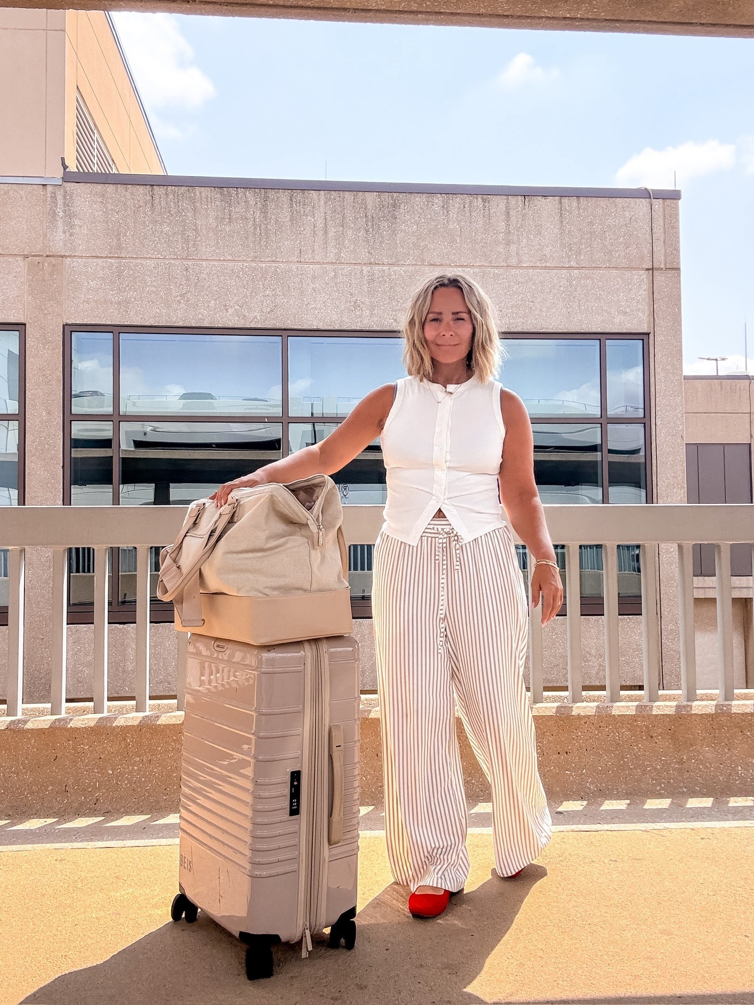 The perfect travel outfit does exist ✈️✨ Comfortable enough for the airport, polished enough for wherever you land. Linked it all for you so you can re-create the look without the stress.

#LTKtravel #TravelOutfit #AirportStyle #OOTDinspo #PetiteStyle #MomStyle #LTKfit