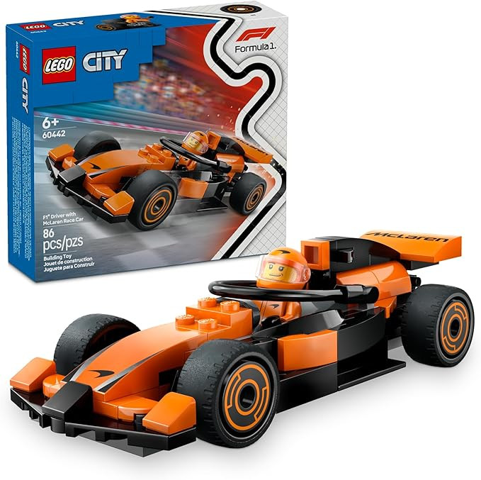 LEGO City F1 Driver with McLaren Race Car Toy - Model Car Building Toy Kit for Kids, Boys and Gir... | Amazon (US)