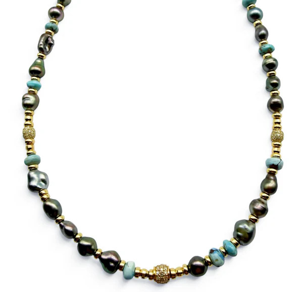 TAHITIAN PEARL AND DIAMOND ANTIQUITY NECKLACE – SHAKTI | SHAKTI JEWELRY