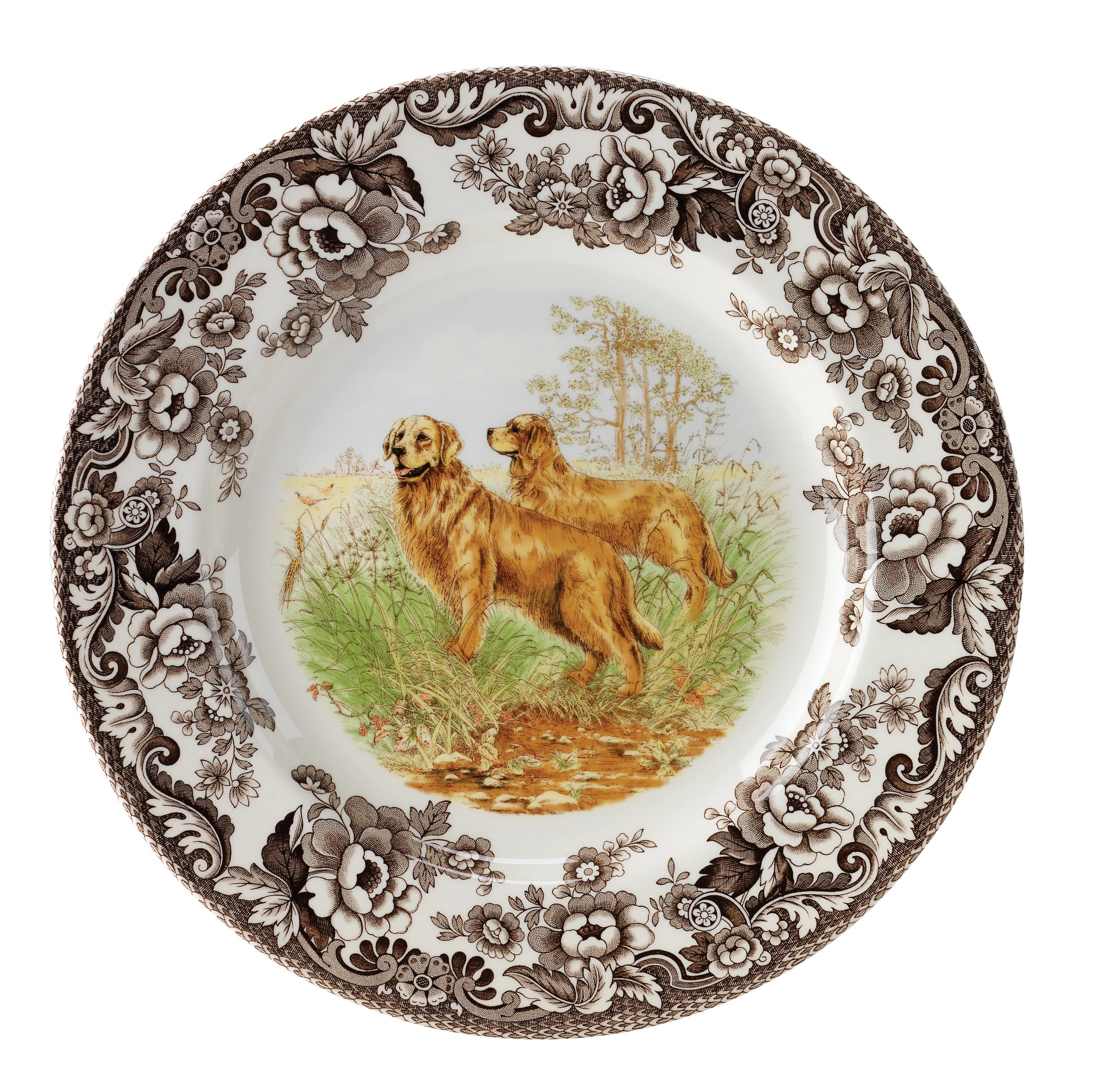 Spode Woodland Dogs Dinner Plate 10.5" Golden Ret | Wayfair North America