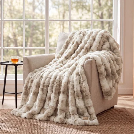 U by Bedsure GentleSoft Fluffy Faux Fur Throw Blanket for Couch, Soft Fuzzy Fleece Blankets & Throws, Tie-dye Taupe Cozy Gifts for Women Teen Girls, 50x60 Inches | Walmart (US)