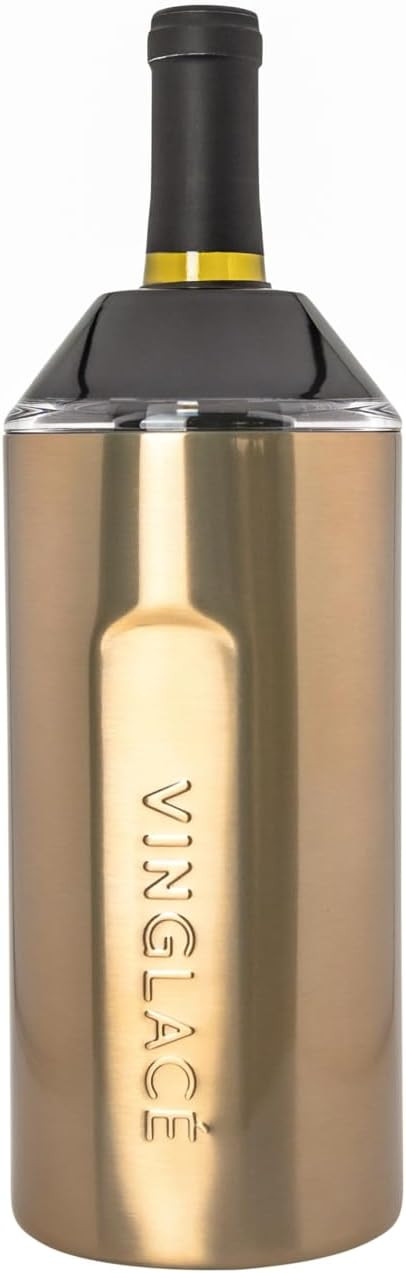 Vinglacé Wine Bottle Chiller- Portable Champagne Insulator- Stainless Steel Wine Cooler Sleeve -... | Amazon (US)
