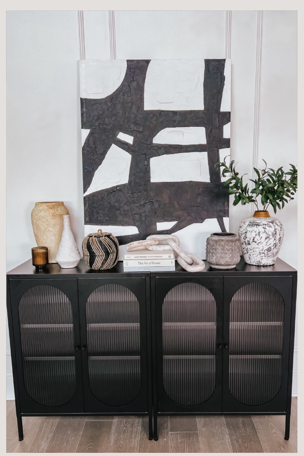 Designer look for less Walmart cabinet! 

#LTKFindsUnder50 #LTKSeasonal #LTKHome