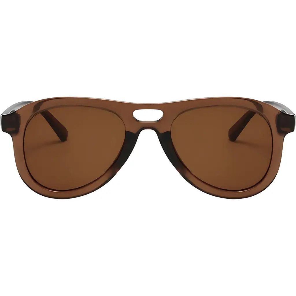 Fifth & Ninth Thayer 50mm Polarized Aviator Sunglasses in Transparent Brown /Brown at Nordstrom | Nordstrom