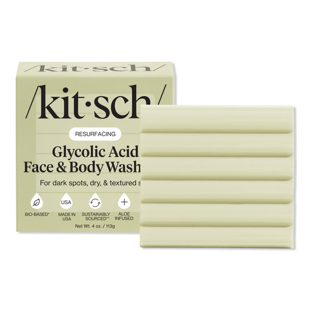 Kitsch Resurfacing Glycolic Acid Face & Body Wash Bar | Ulta