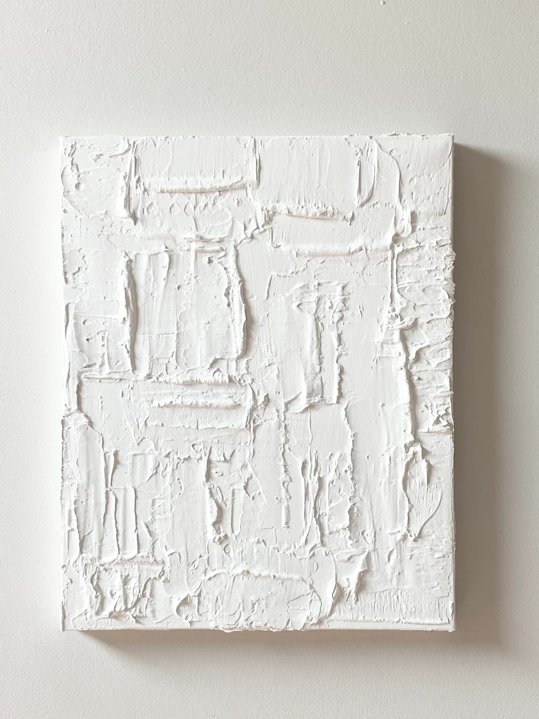 White Textured Canvas Wall Art, Abstract White Wall Decor, Modern and Minimalist 3D Wall Art - Et... | Etsy (US)