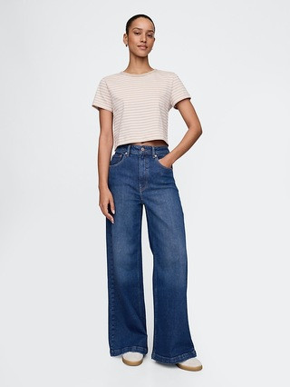 Sky High Rise Stride Wide-Leg Jeans | Gap (CA)