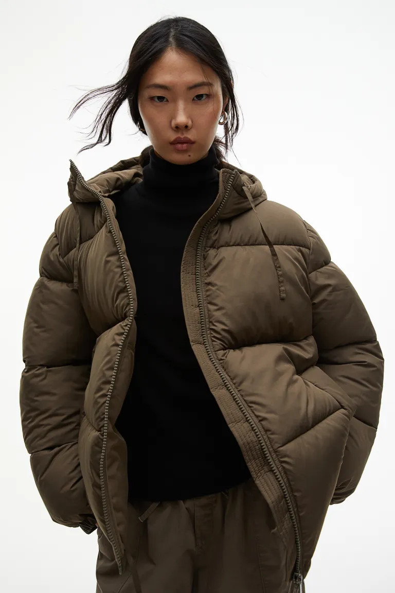 Hooded puffer jacket | H&M (UK, MY, IN, SG, PH, TW, HK)