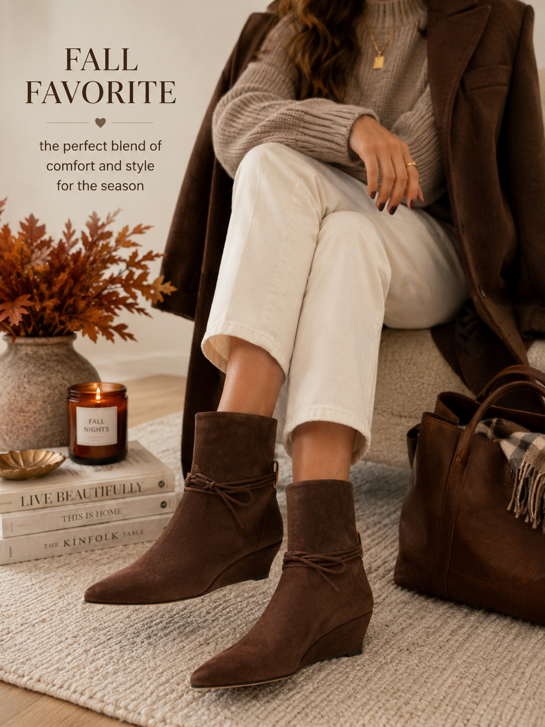 These pointed brown suede wedge boots are on sale at Neiman Marcus and they’re such a chic fall shoe find. The rich brown color looks gorgeous with cream, camel, denim, and all those cozy neutral fall tones. #NeimanMarcus #FallBoots #BrownSuedeBoots #BootsOnSale #FallShoes #AutumnStyle #FallFashion 

 #LTKSeasonal #LTKU #LTKSaleAlert