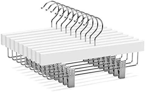 Nature Smile 11.8'' Kids Baby Toddler Children Solid Wooden Pants Hangers,Wood Skirts Hangers,Tro... | Amazon (US)