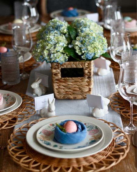 Easter table setting tablescape inspo 

#LTKhome #LTKSeasonal #LTKparties