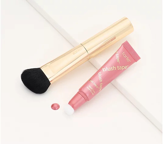 tarte Blush Tape Liquid Glow Blush w/ Sculpting Brush - QVC.com | QVC