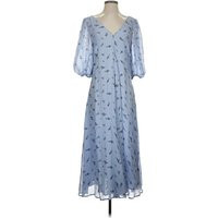 Ganni Casual Dress: Blue Dresses - Size 36 | ThredUp (US)
