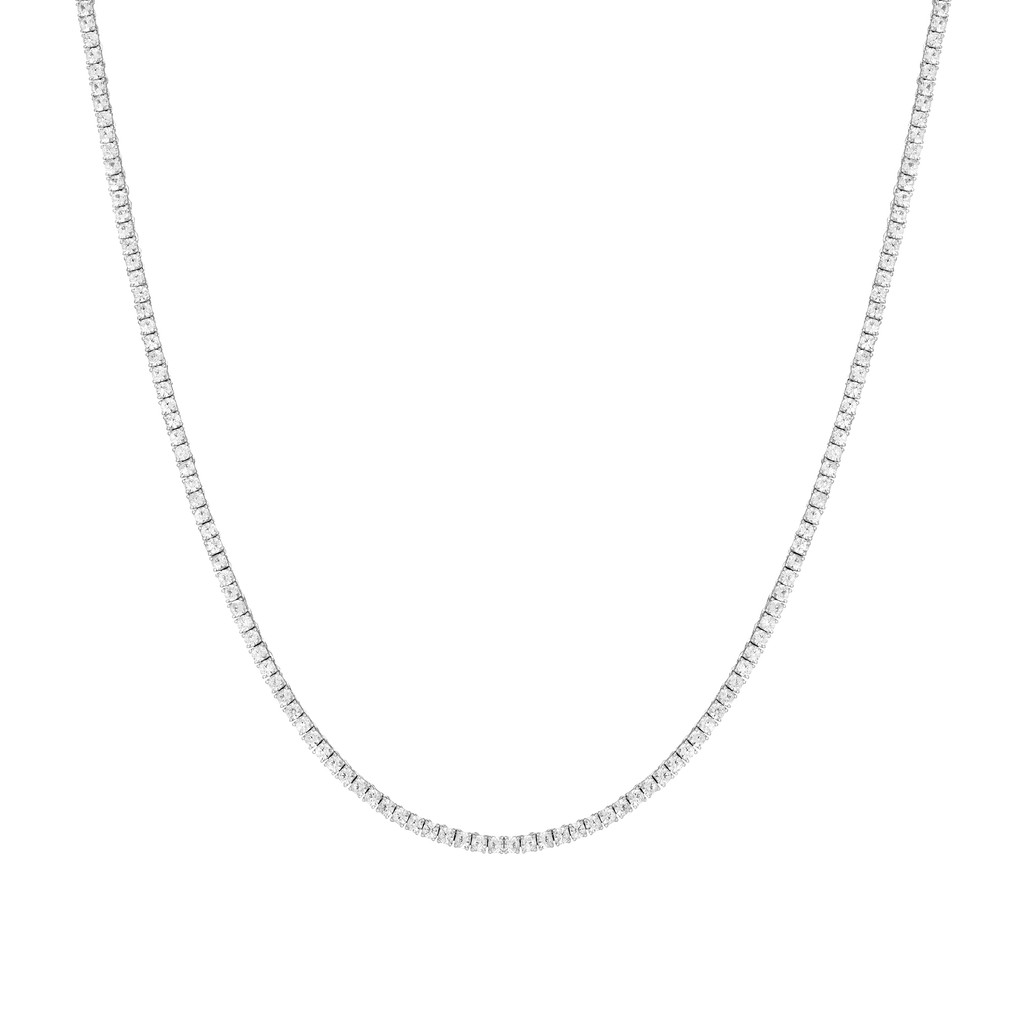 Lab Grown White Sapphire Tennis Necklace | AUrate New York