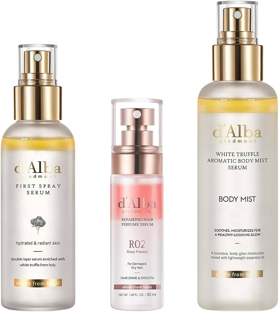 d'alba Piedmont White Truffle Glow Spary Sets, From Hair to Body, First Spray Serum & Professiona... | Amazon (US)