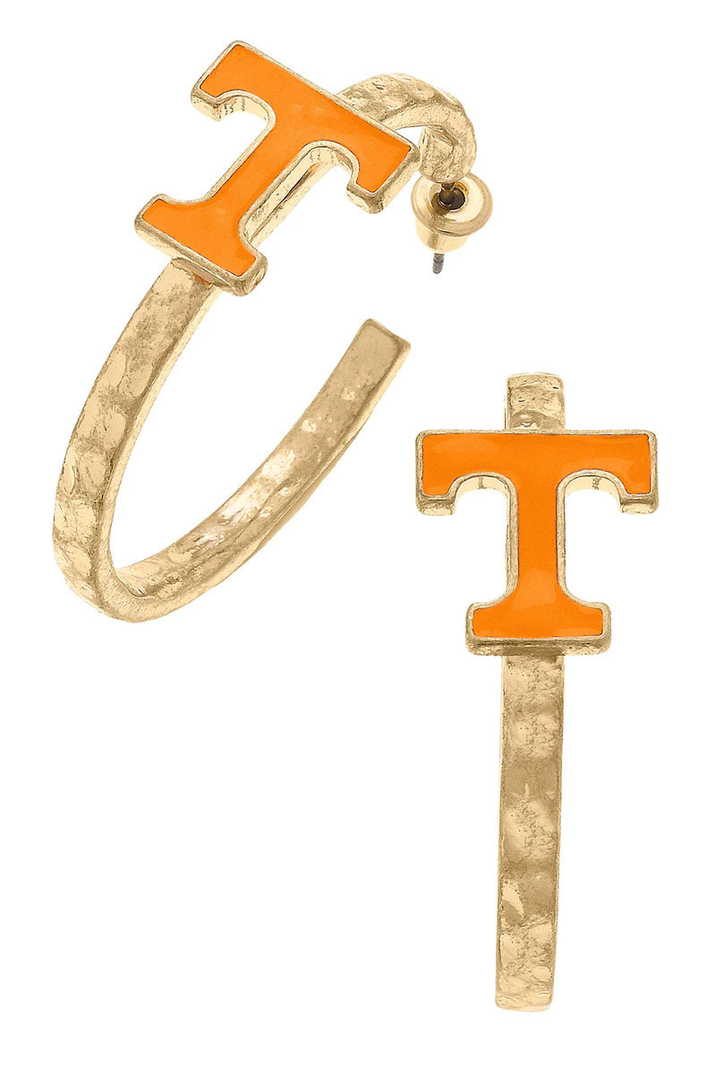 Tennessee Volunteers Enamel Logo Hoop Earrings | CANVAS