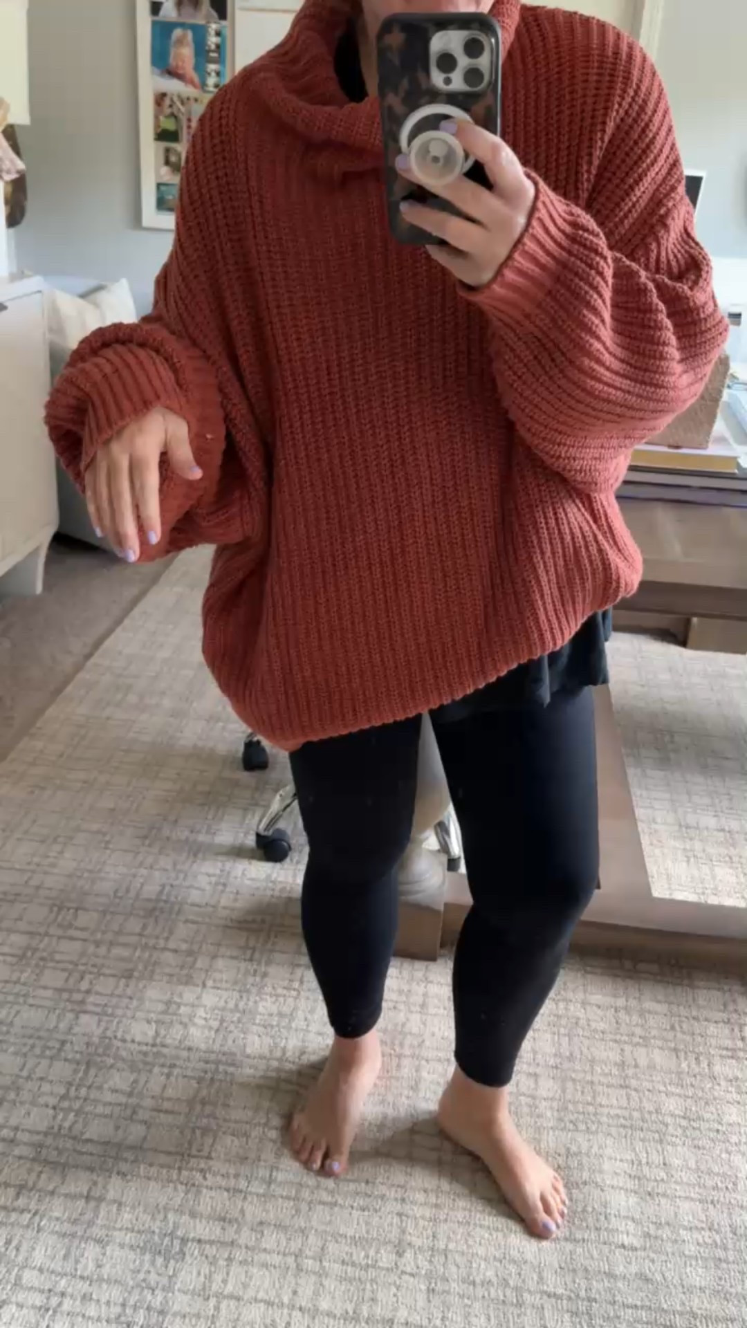 Here’s the same sweater in orange and a size larger. It’s the perfect comfy sweater to wear with leggings, jeans or a skirt, especially when you do the front tuck. It’s such a great piece for $84.99! fall wear winter sweater gift for her Nordstrom sale find

#LTKSaleAlert #LTKFindsUnder100 #LTKBeauty