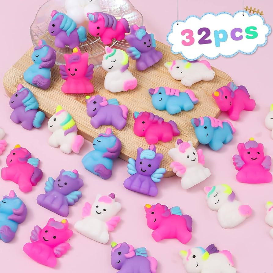 Kaemi 32 Pcs Unicorn Mochi Squishy Toys for Kids Boys Girls, Kawaii Squishies Toy, Colorful Unico... | Amazon (US)