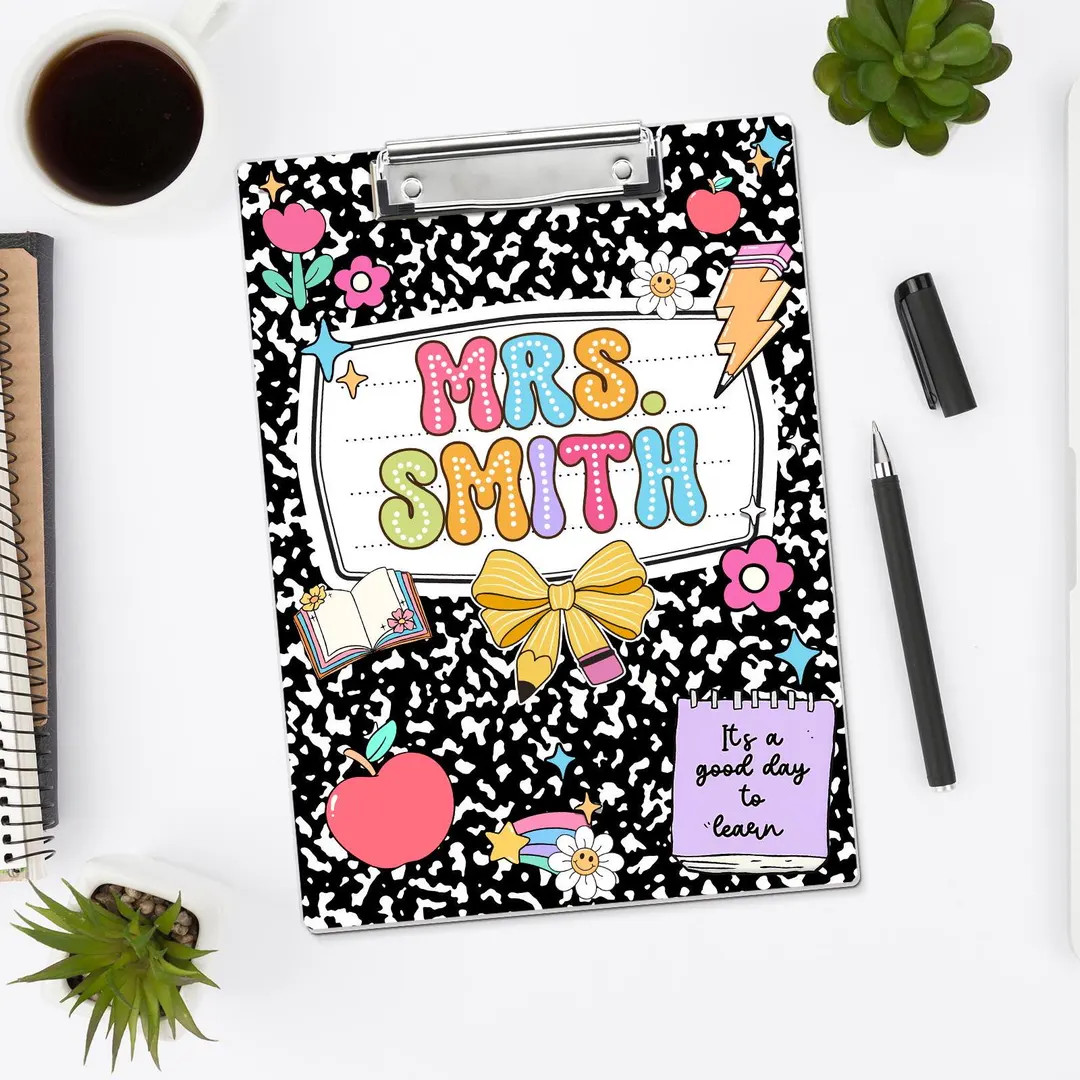 Personalized Teacher Clipboard: Custom Acrylic Composition Book - Etsy | Etsy (US)