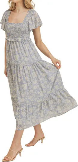 Lush Flutter Sleeve Smocked Dress | Nordstromrack | Nordstrom Rack