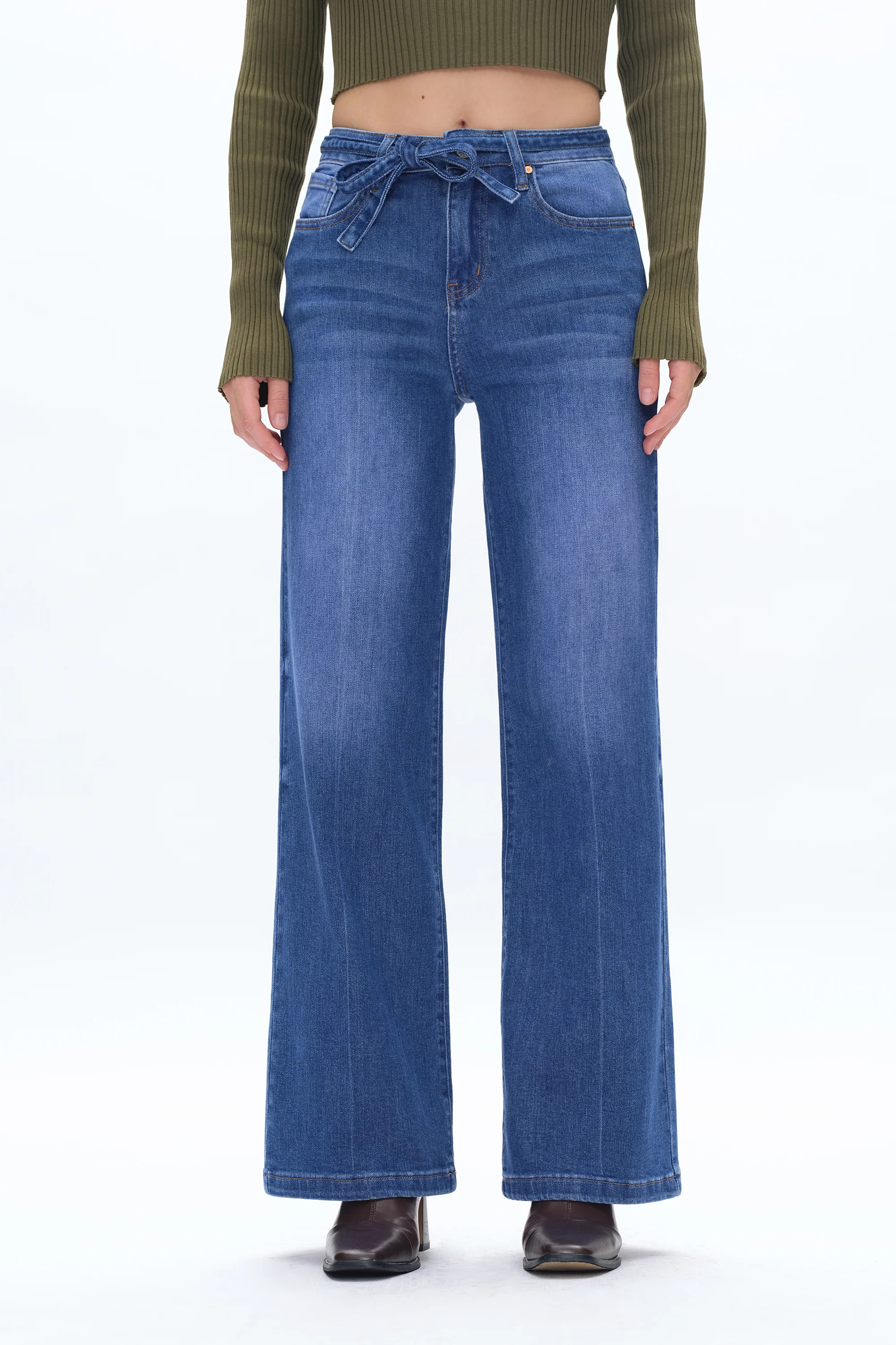 Cloe High Rise Wide Leg Jeans | Buy Wide Leg Denim Jeans | Bayeas
