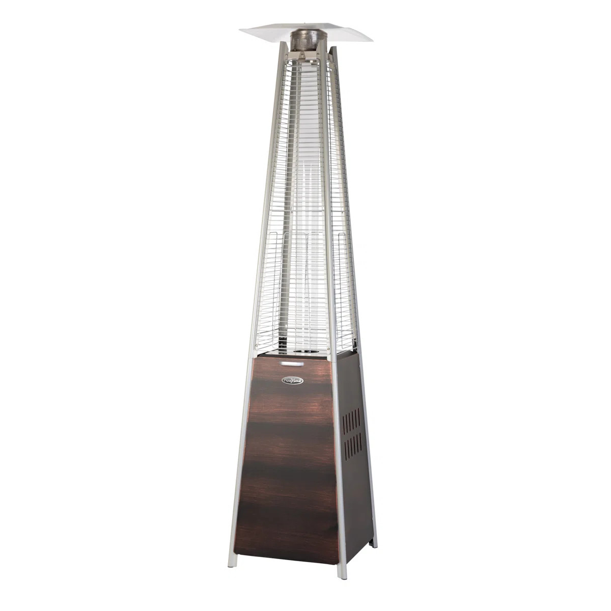 Fire Sense Pyramid Flame Patio Heater 40,000 BTU with Wheels - Coronado Brushed Bronze | Wayfair North America