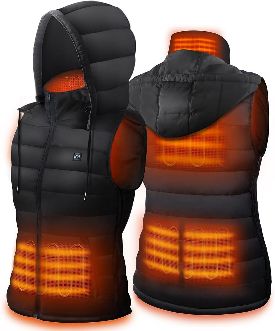 DR.PREPARE Heated Vest, Unisex Winter Hooded Heated Vests Outerwear for Men Women, Lightweight US... | Amazon (US)
