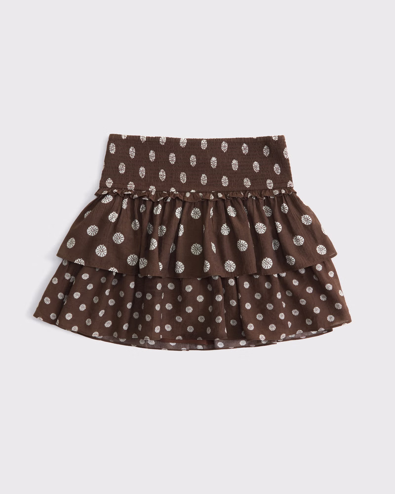 Women's High Rise Tiered Ruffle Mini Skort | Women's Bottoms | Abercrombie.com | Abercrombie & Fitch (US)
