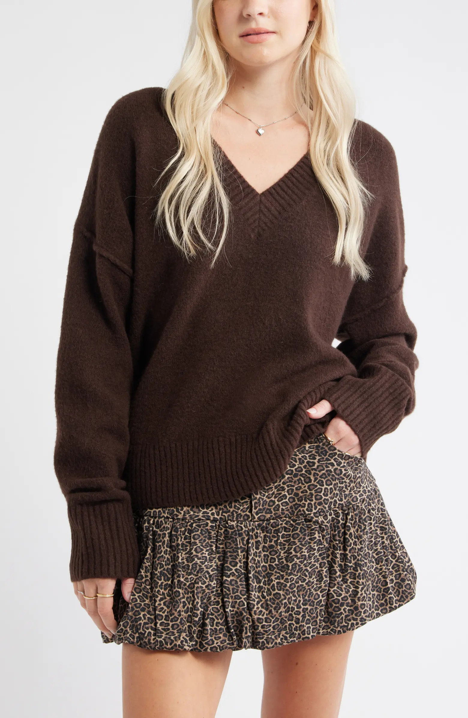 Oversize Cozy V-Neck Sweater | Nordstrom