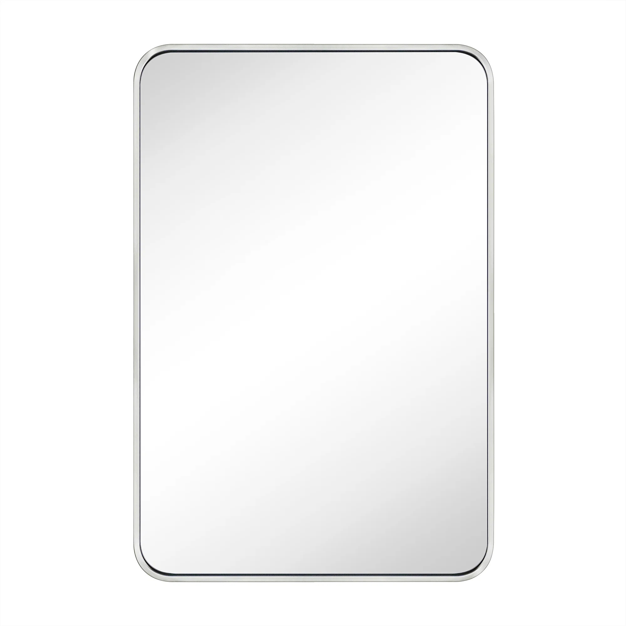 Aria Rounded Rectangle Bathroom Vanity Mirror, Vertically/Horizontal Hanging | Wayfair North America