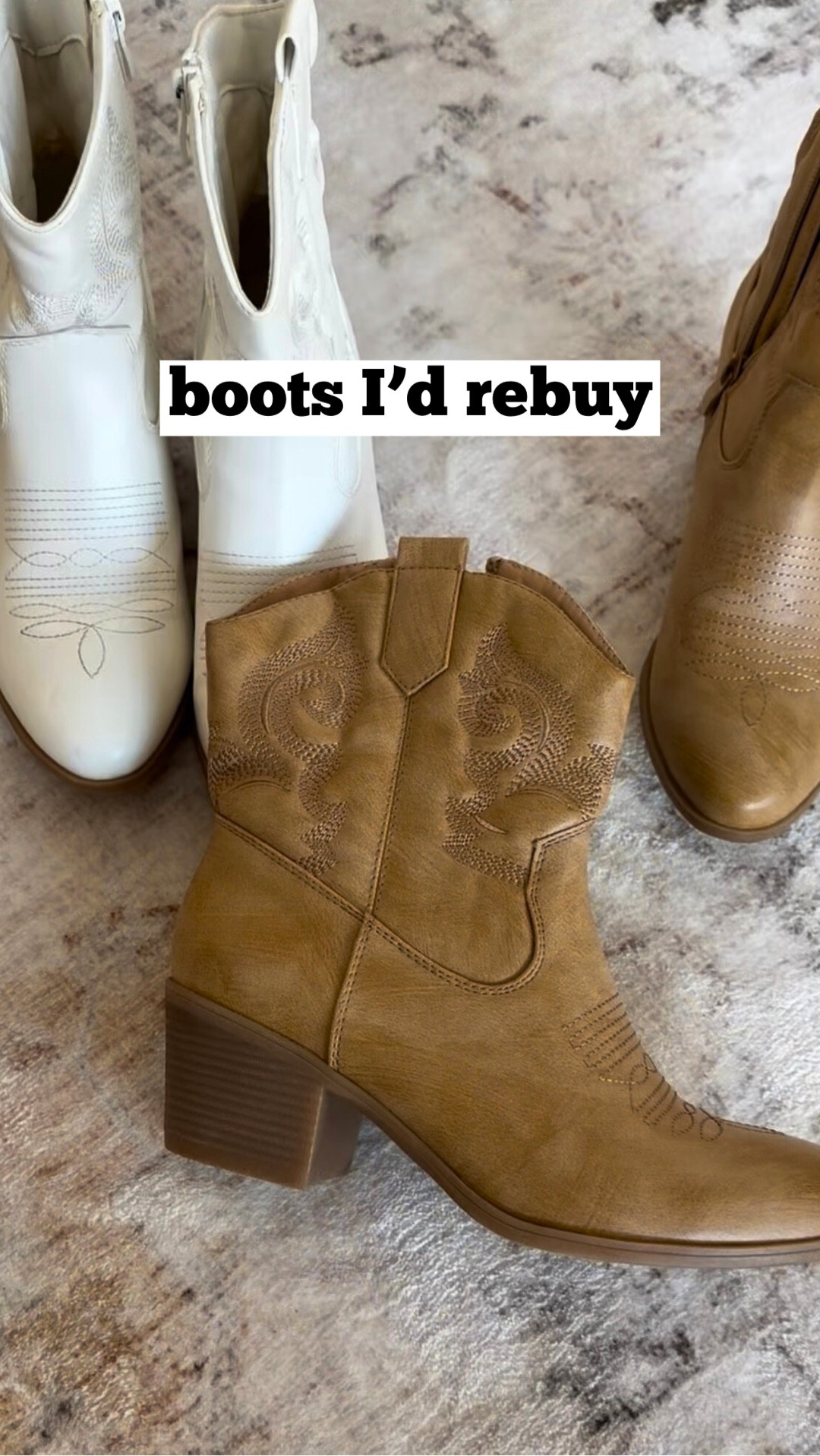 The cowboy booties I KEEP reaching for 🤠

both pairs are true to size, insanely comfortable (like actually wearable all day), and go with everything — bootcut denim, bells, cutoffs, you name it

if you’ve been looking for a good neutral pair… these are it 👏 

•	cowboy booties
	•	comfortable boots
	•	western style outfit
	•	country concert outfit
	•	summer country outfit
	•	neutral boots

#LTKSeasonal #LTKFestival #LTKootd