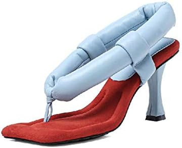 SHENGYAO Heels Sandals, Fashion Square head design, Women's Open Toe Sandals Ankle Strap, Casual ... | Amazon (UK)