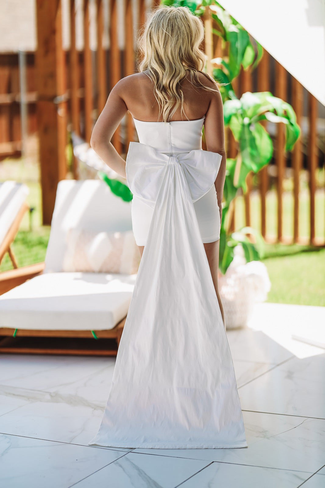 Bow-tiful Bride Dress - White | Hazel and Olive