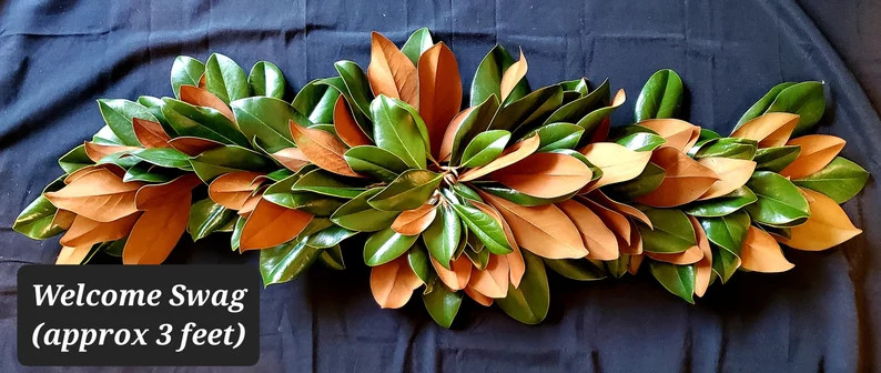 Live Southern Magnolia Garland SALE Fresh and Made-to-order, Weddings, Holiday Decor, Fireplace, ... | Etsy (US)