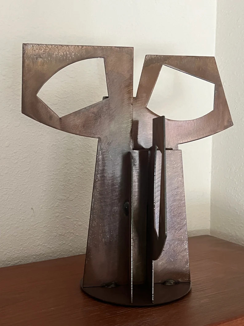 Abstract Modern Brutalist Metal Sculpture - Etsy | Etsy (US)
